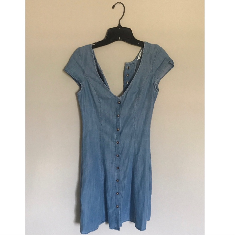 Denim Lace Up Dress